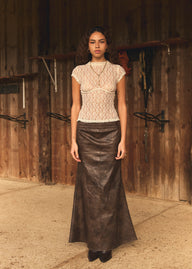 RODEO LONG SKIRT BROWN