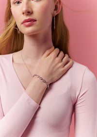 BRAT PINK BRACELET IN SILVER