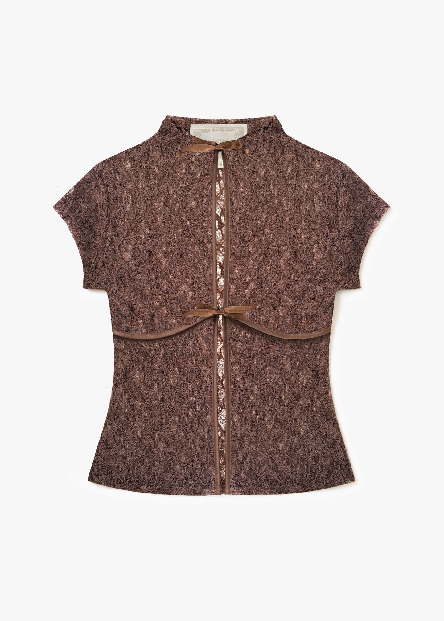 HANA BROWN VINTAGE BLOUSE