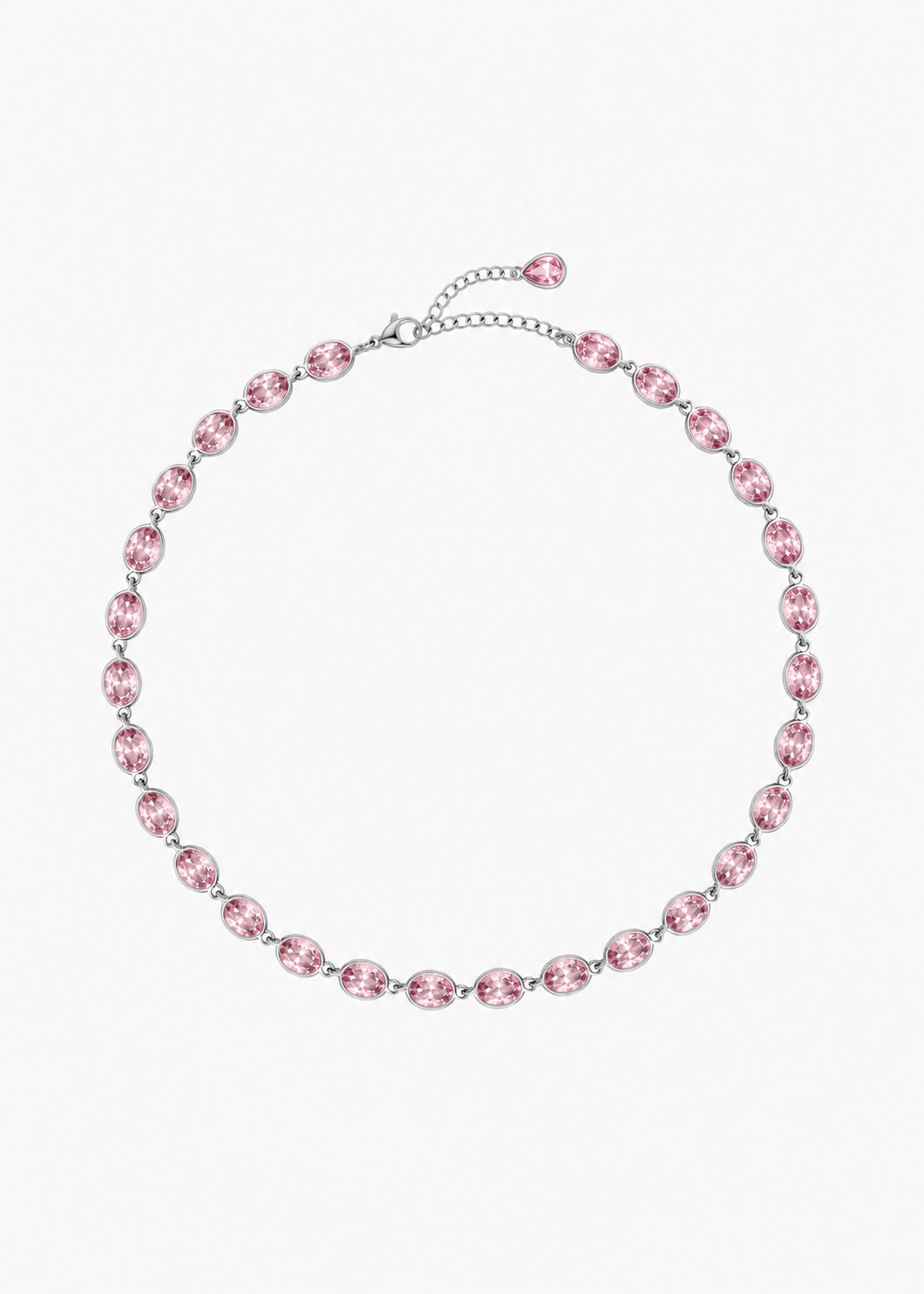BRAT PINK NECKLACE IN SILVER