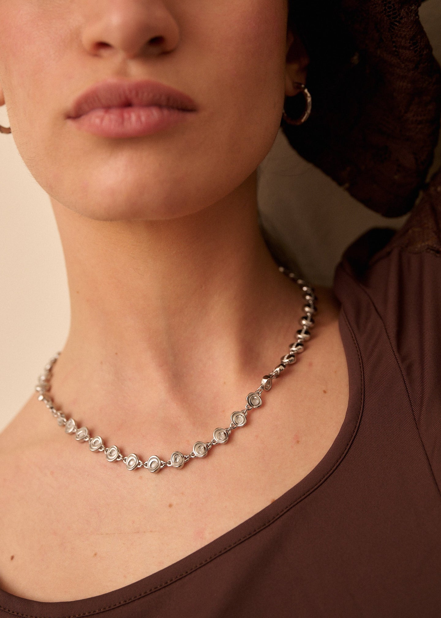 TORTELLINI NECKLACE SILVER