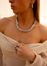 THE SILVER MACARONI NECKLACE