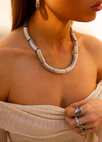 THE SILVER MACARONI NECKLACE