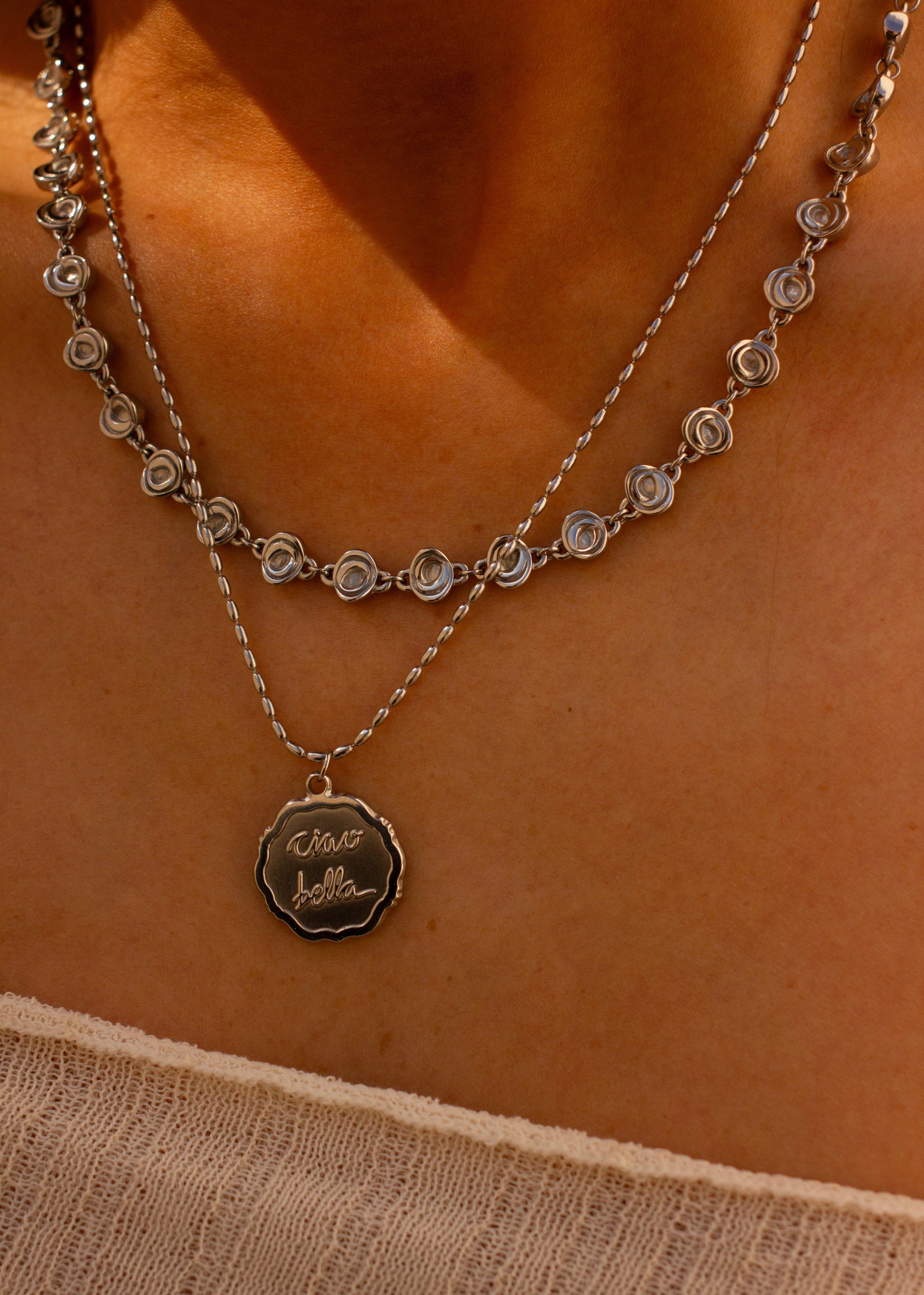 CIAO BELLA SILVER NECKLACE