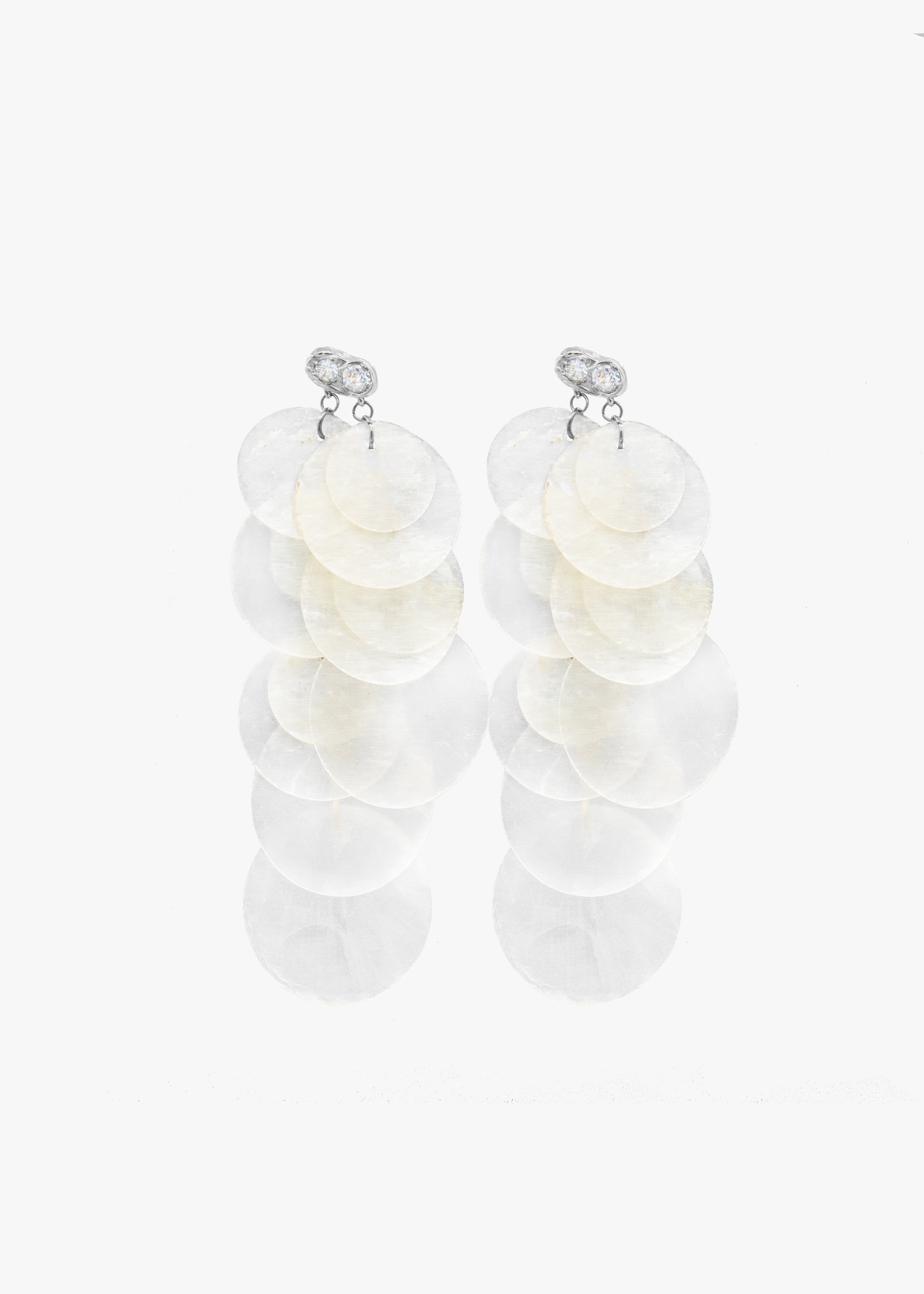 NÁCAR EARRINGS PLATA